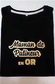 Tee Shirt - Maman de patineur en Or