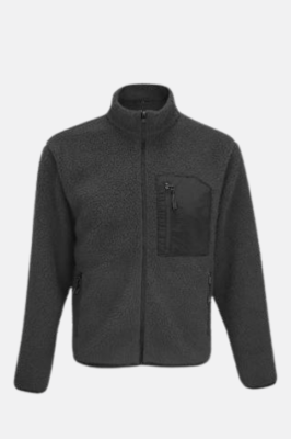 Veste Sherpa Gris Carbone
