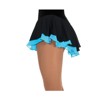 Jupette Jerry's - Georgette Double Skirt Black Blue 