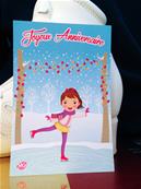 Carte Anniversaire Patineuse