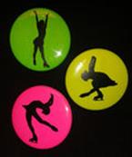 Badges Fluo - Patineuses - Lot de 100 badges