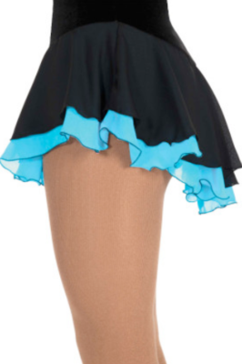 Jupette Jerry's - Georgette Double Skirt Black Blue 