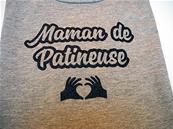 Tee Shirt - Maman de patineuse - Gris