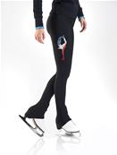 Pantalon de patinage - Biellmann bleu blanc rouge