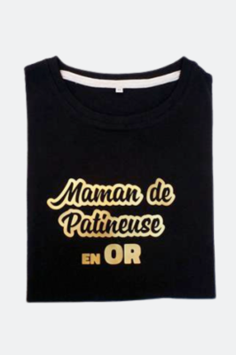 Tee Shirt - Maman de patineuse en Or