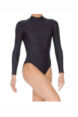 Justaucorps - Couleur noire - Manches longues